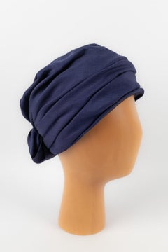 Dior Blue Silk Turban Hat