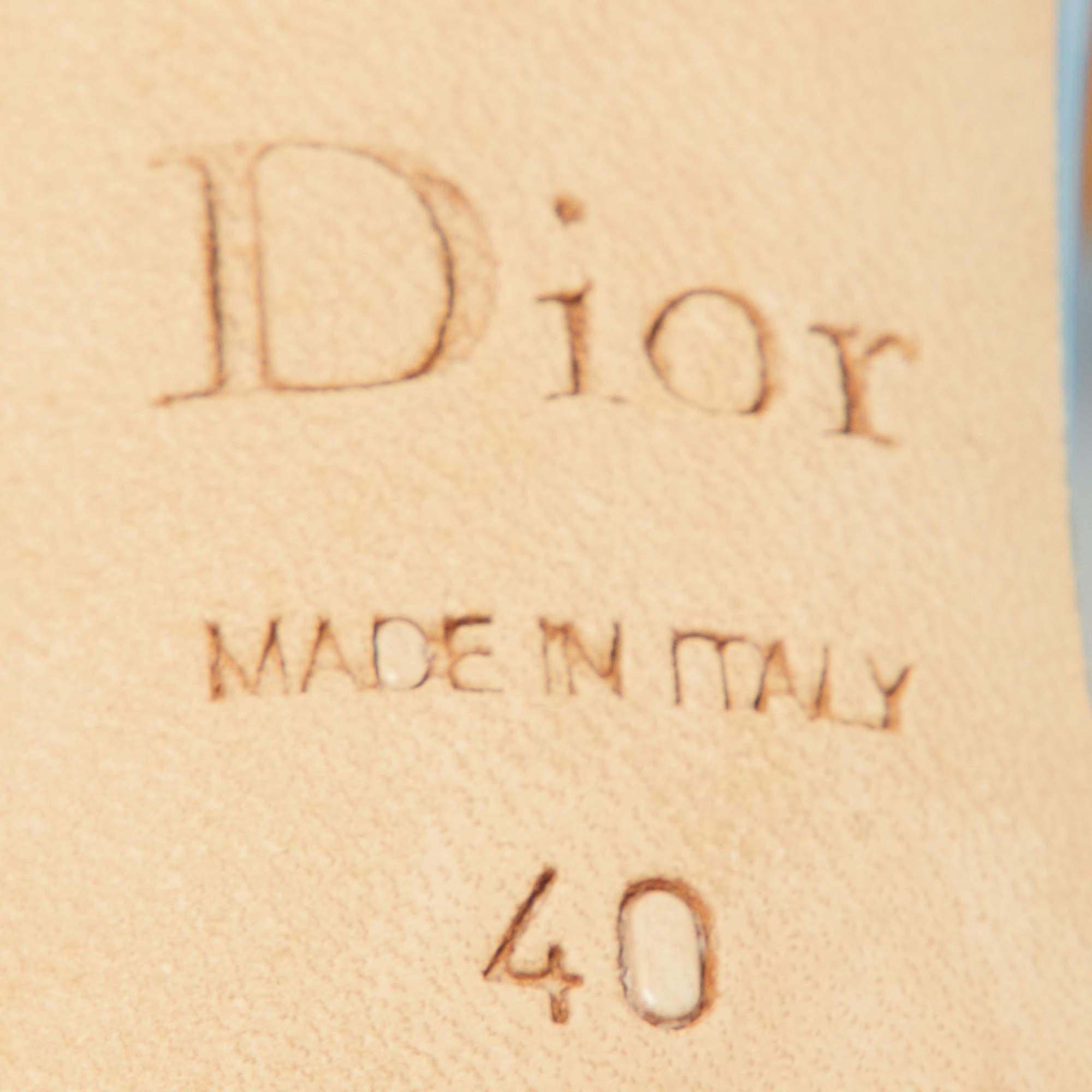 Dior Blu/Argento - Décolleté in pelle verniciata misura 40 in vendita 5