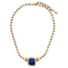 Vintage Dior Blue Stone Necklace
