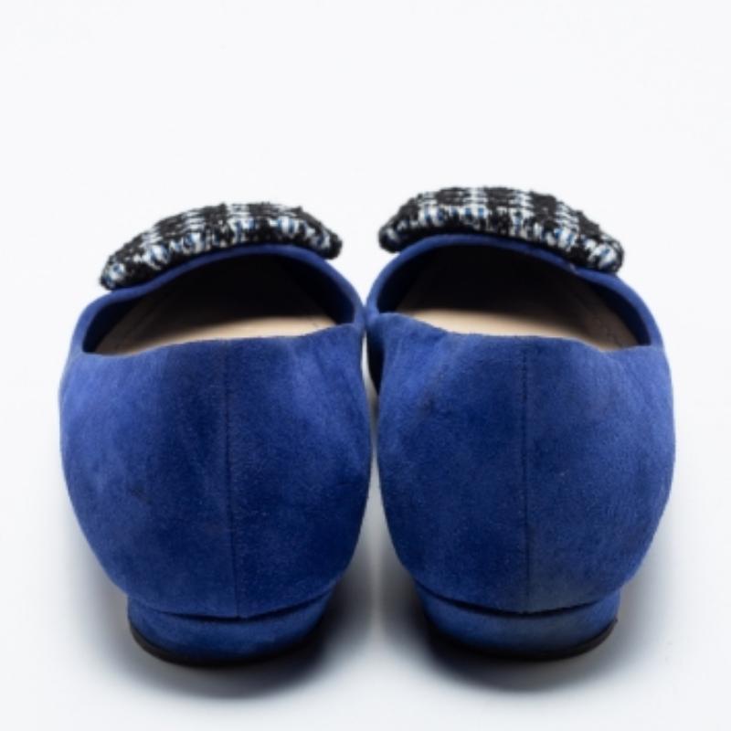 Women's Dior Blue Suede  Ballet Flats Size 35.5 For Sale