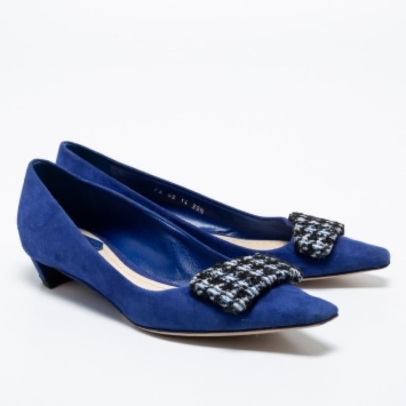 Dior Blue Suede  Ballet Flats Size 35.5 For Sale 2