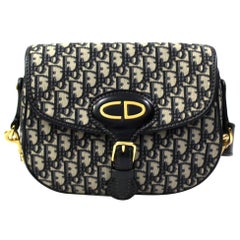 Borsa Bobby Dior in pelle scamosciata blu