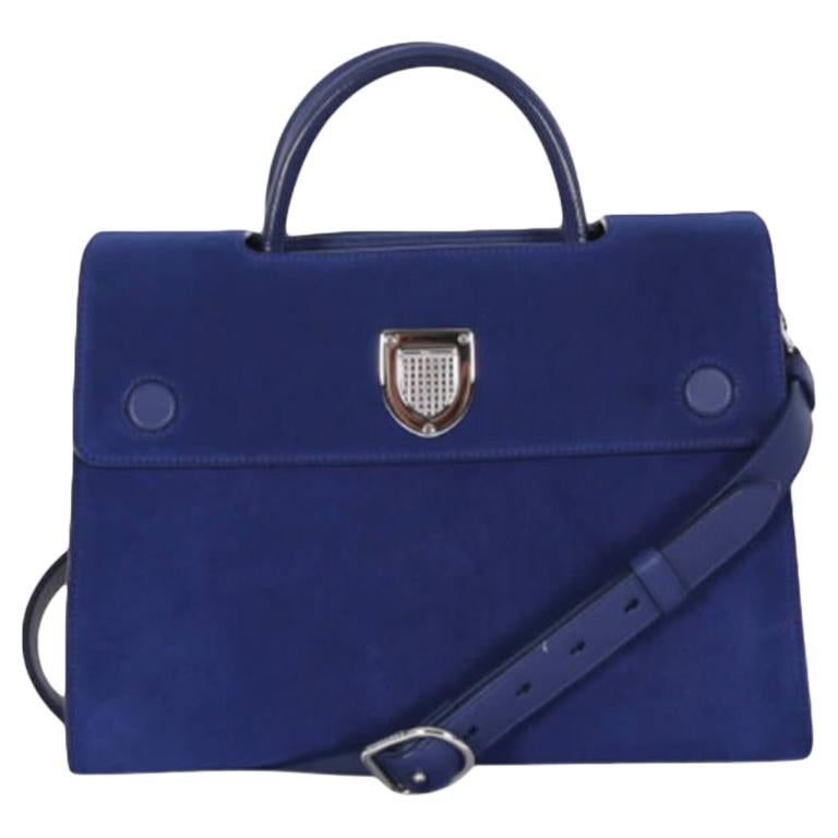 Dior Blue Suede Diorever Tote Bag