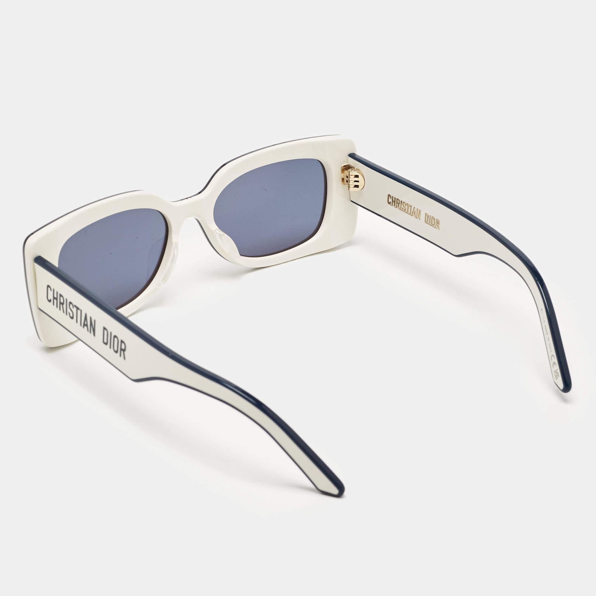 Dior Blue/White S1U DiorPacific Square Sunglasses In Excellent Condition In Dubai, Al Qouz 2