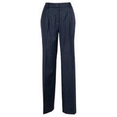 Pantalon rayé en laine bleue de Dior, 2008