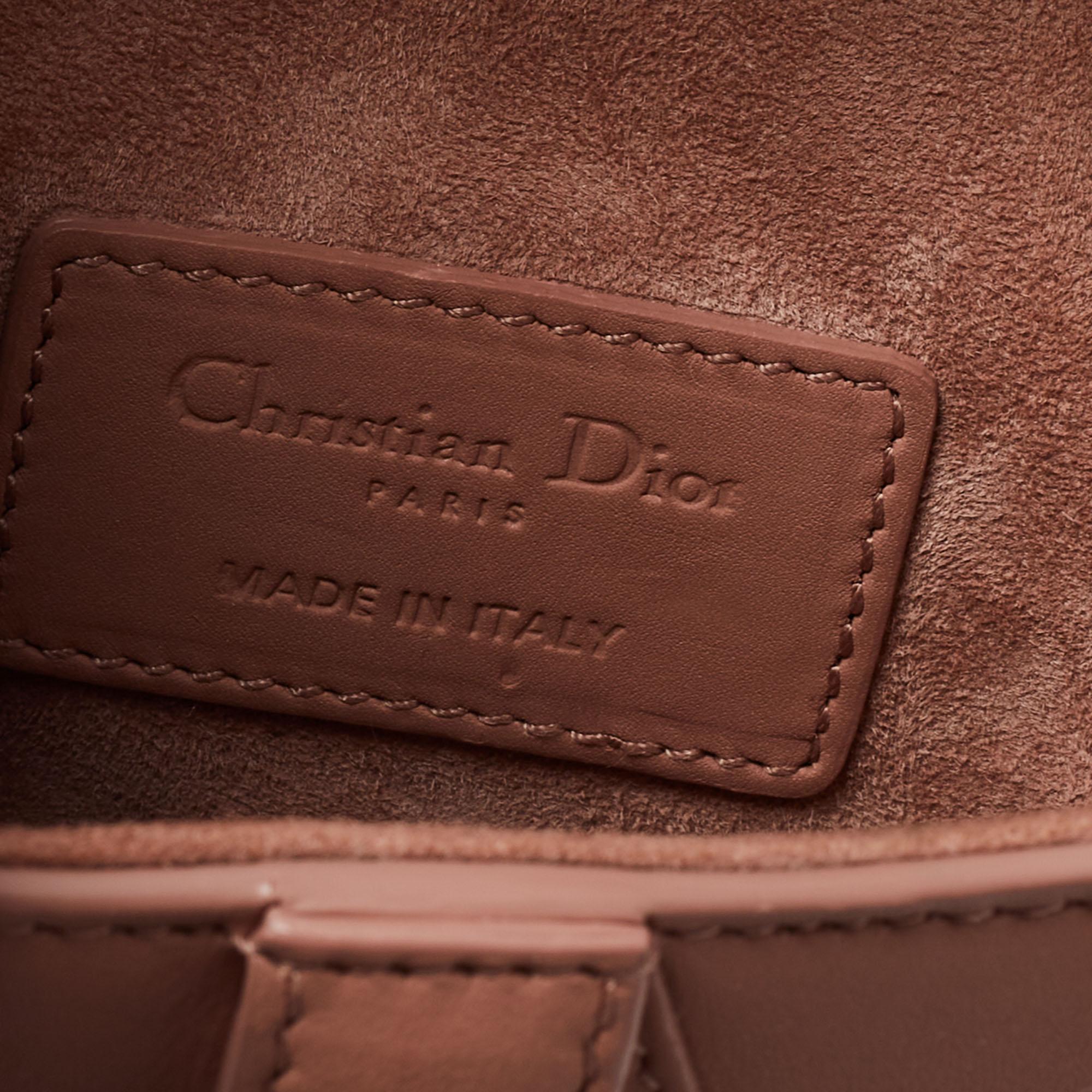Dior Blush Beige Leather Ultramatte Saddle Shoulder Bag 3