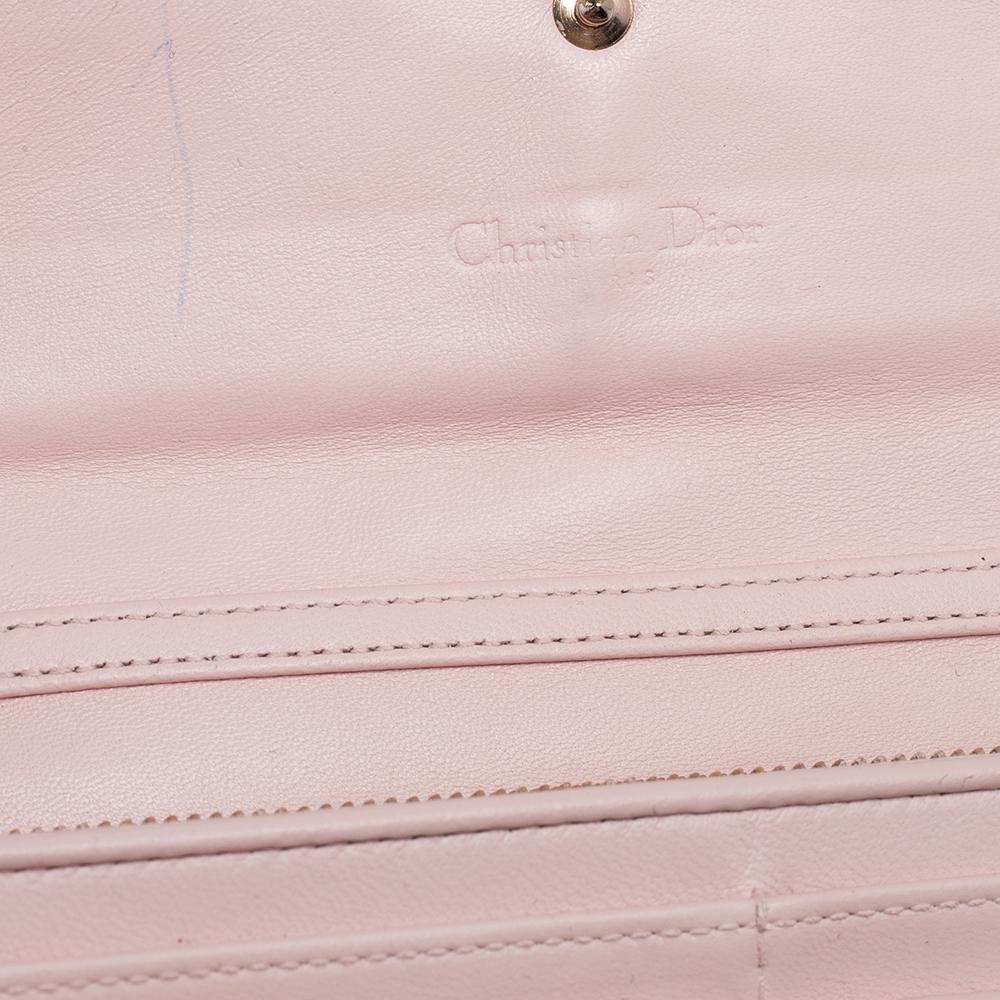 Dior Blush Pink Cannage Leather Lady Dior Wallet On Chain 3