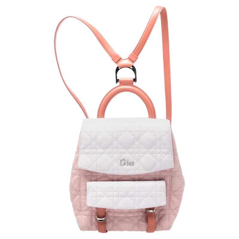 blush pink leather backpack