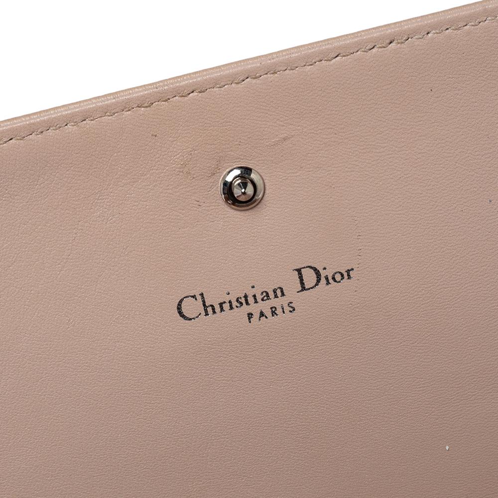 Dior Blush Pink Leather Diorama Wallet On Chain 5