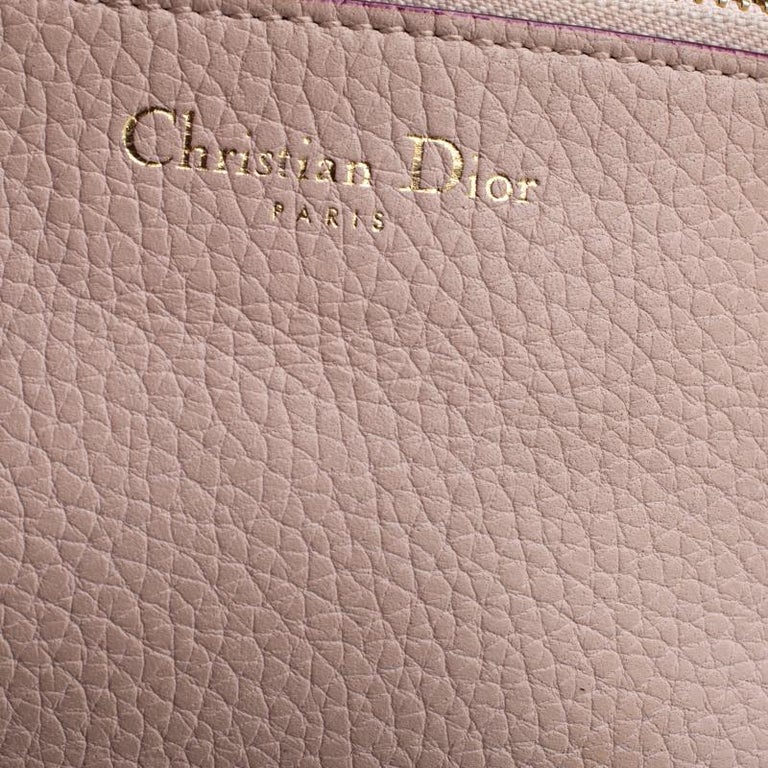 Dior Blush Pink Leather Medium Diorissimo Shopper Tote For Sale at 1stDibs