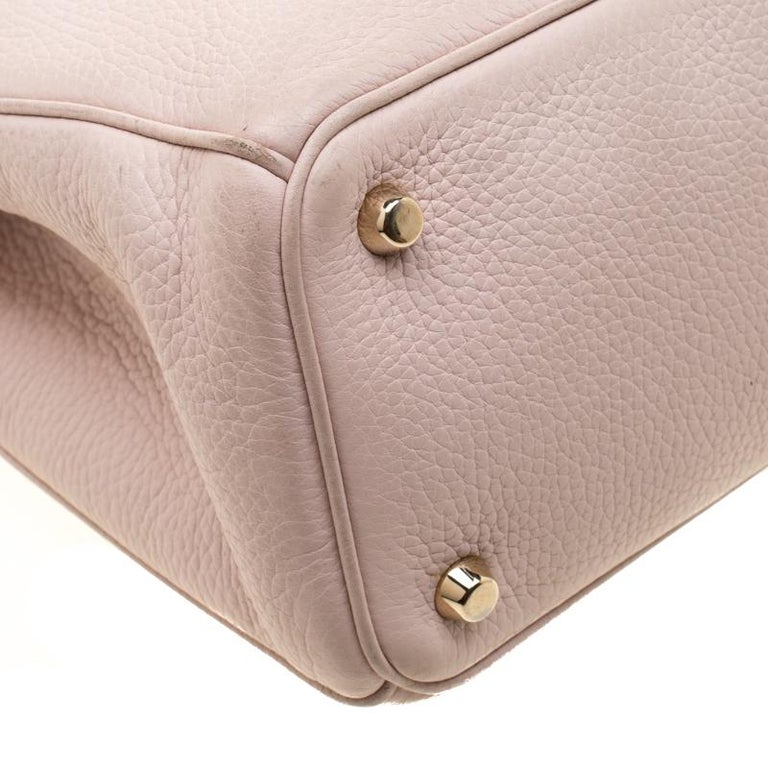 Dior Blush Pink Leather Medium Diorissimo Shopper Tote For Sale at 1stDibs