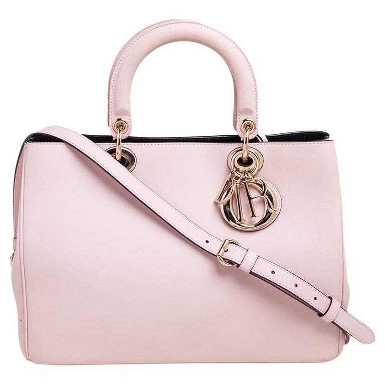 Dior Blush Pink Leather Medium Diorissimo Shopper Tote at 1stDibs