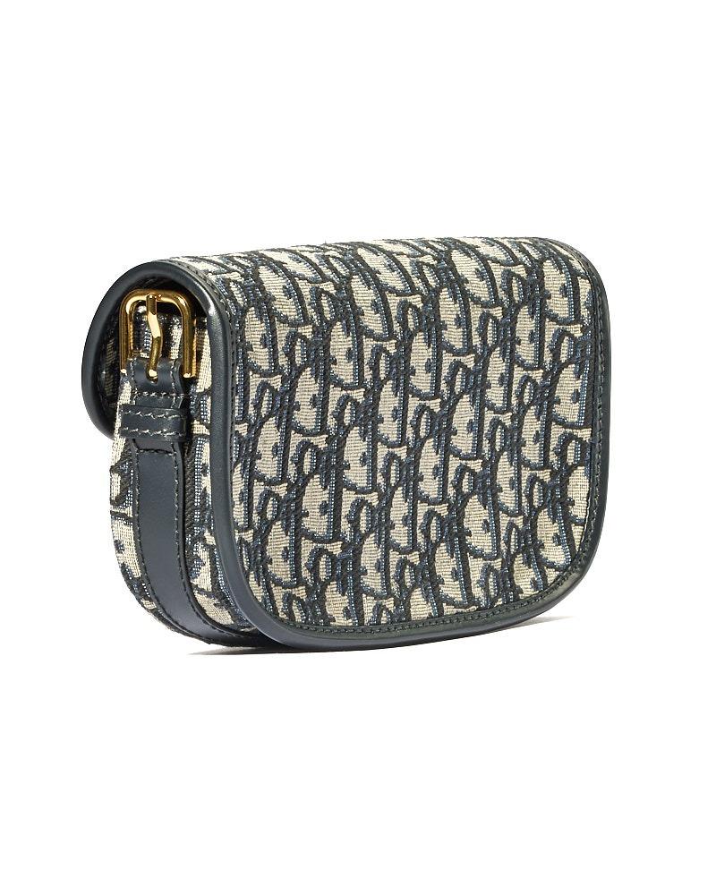 Donna Dior Bobby East-West Oblique Blu in vendita