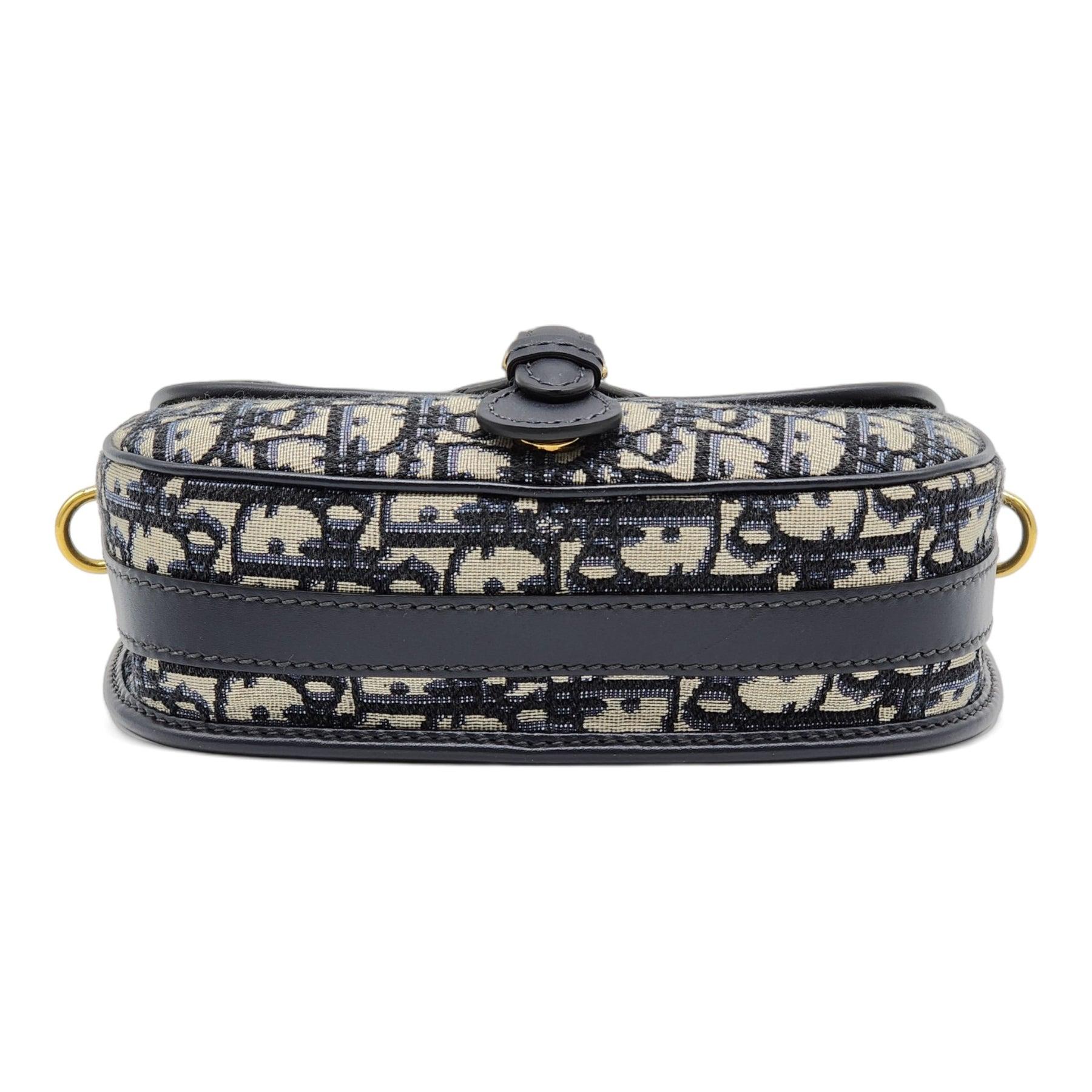 Dior Bobby Oblique Crossbody Bag in Blue In Excellent Condition For Sale In Los Angeles, CA