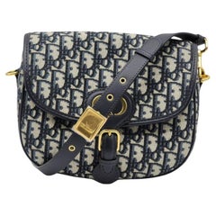 Bolso cruzado oblicuo Dior Bobby Azul
