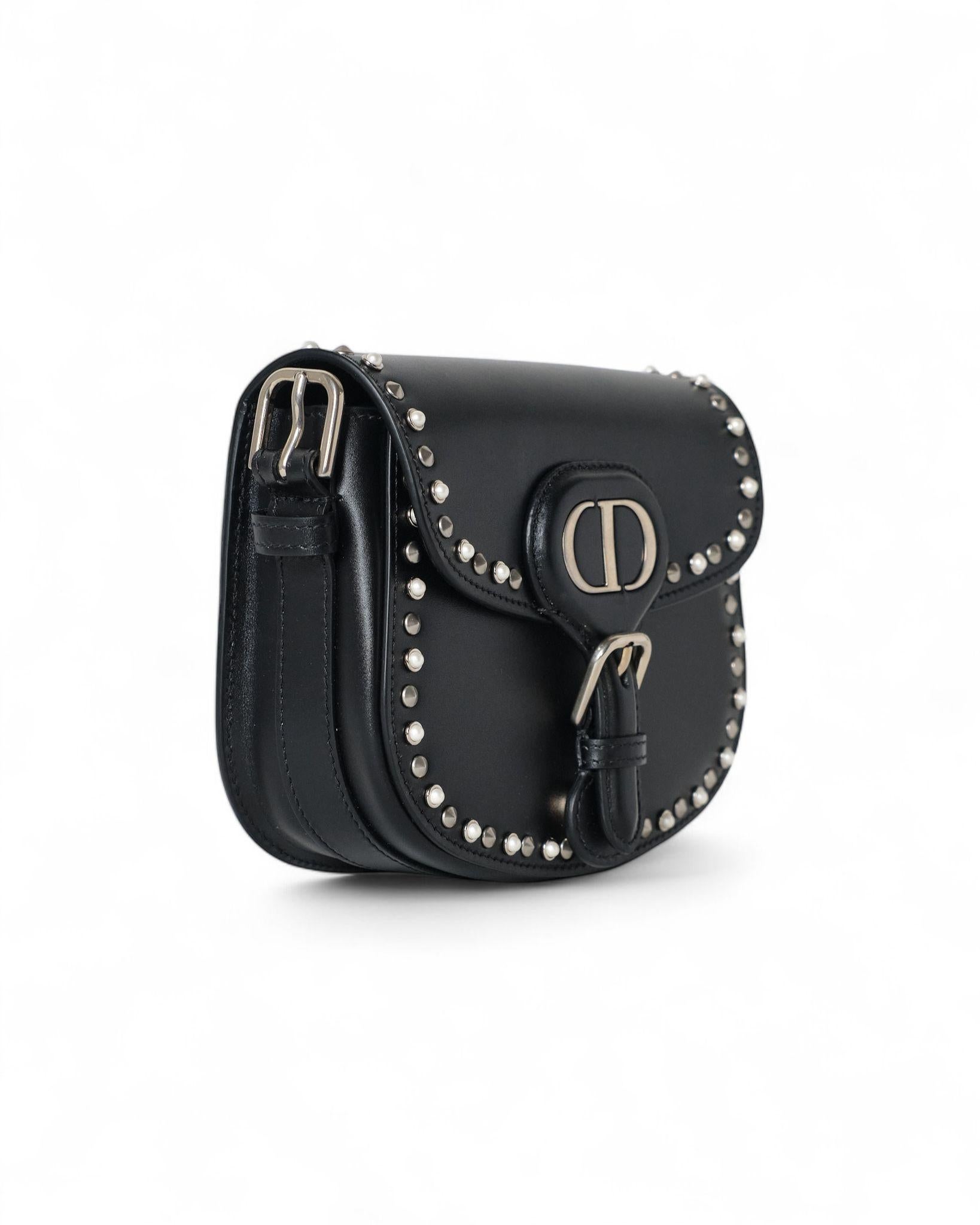 Dior Bobby Caja Pequeña Tachuelas Negro Black en venta