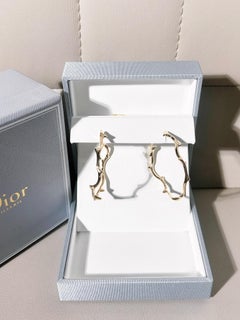 Dior "Bois de Rose" Hoop Earring 18K Yellow Gold Fashion Earring