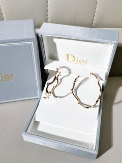 Dior Bois de Rose Hoop Earrings 18K Pink Gold Women Fashion Eariing