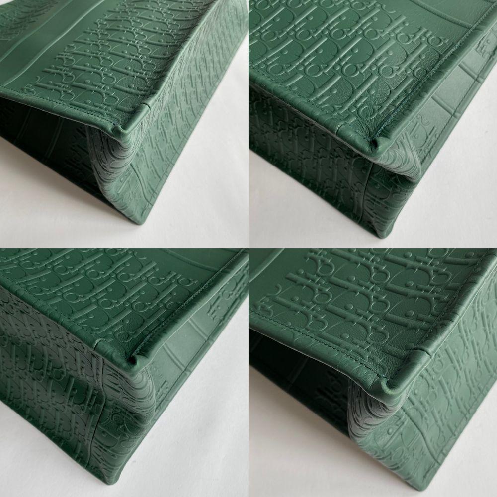 DIOR, Book Tote in green leather 2