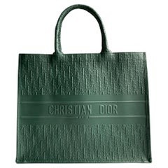 DIOR, Book Tote in green leather