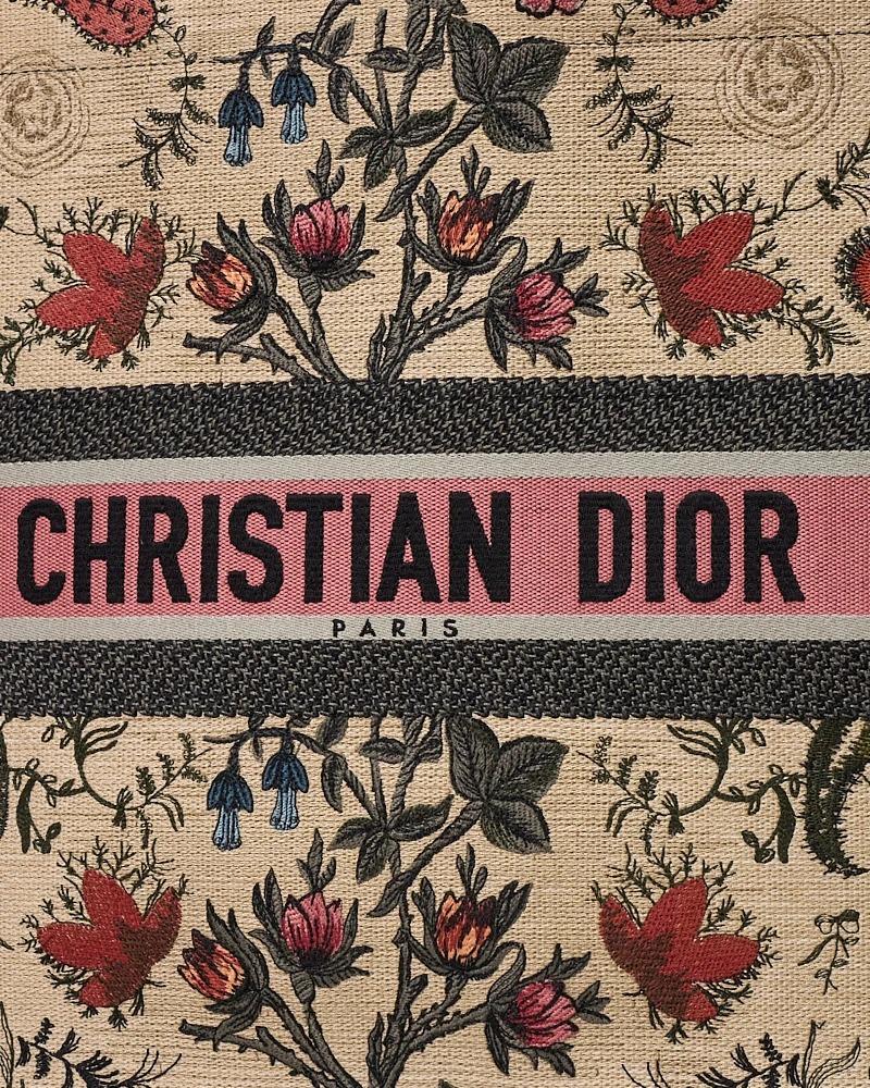Dior Book Tote Large Flowers Multicolor en vente 11