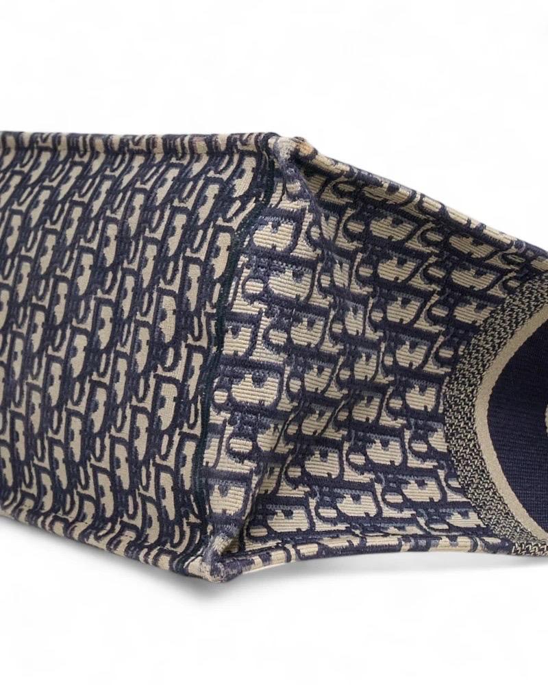 Dior Book Tote Large Jacquard Oblique Blu en vente 4