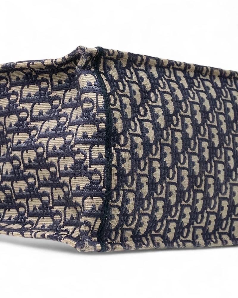 Dior Book Tote Large Jacquard Oblique Blu en vente 5