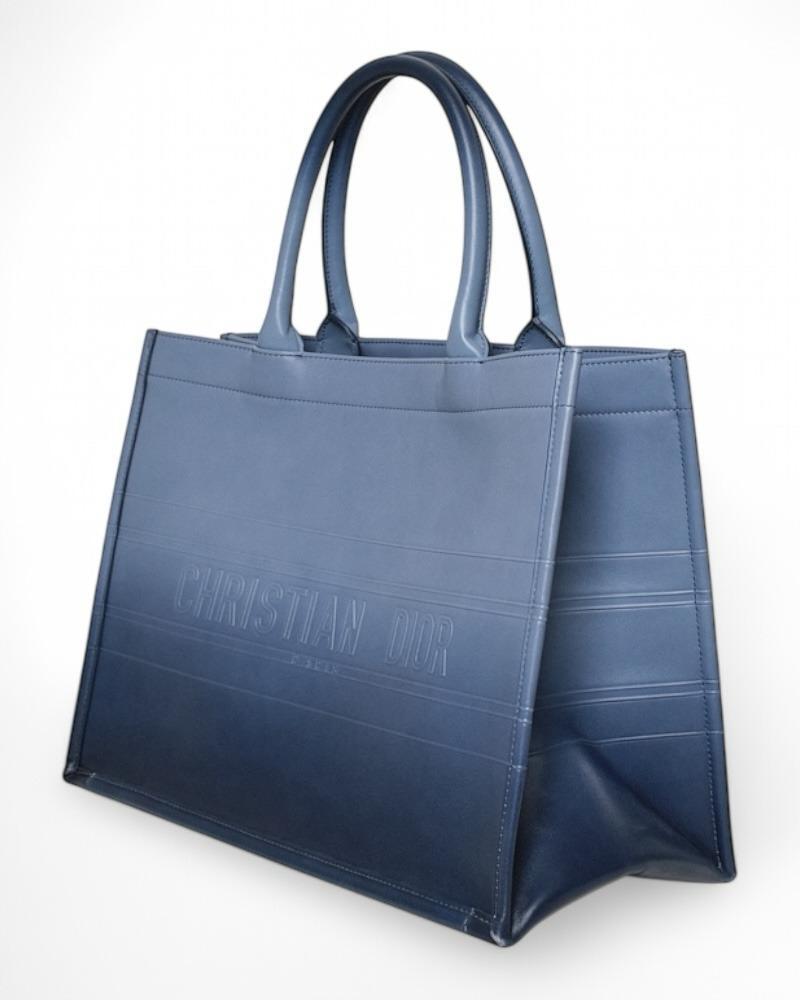 Gray Dior Book Tote Medium Ombre Blue For Sale