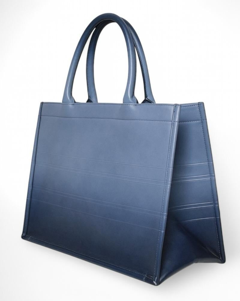 Dior Book Tote Medium Ombre Blue For Sale 1