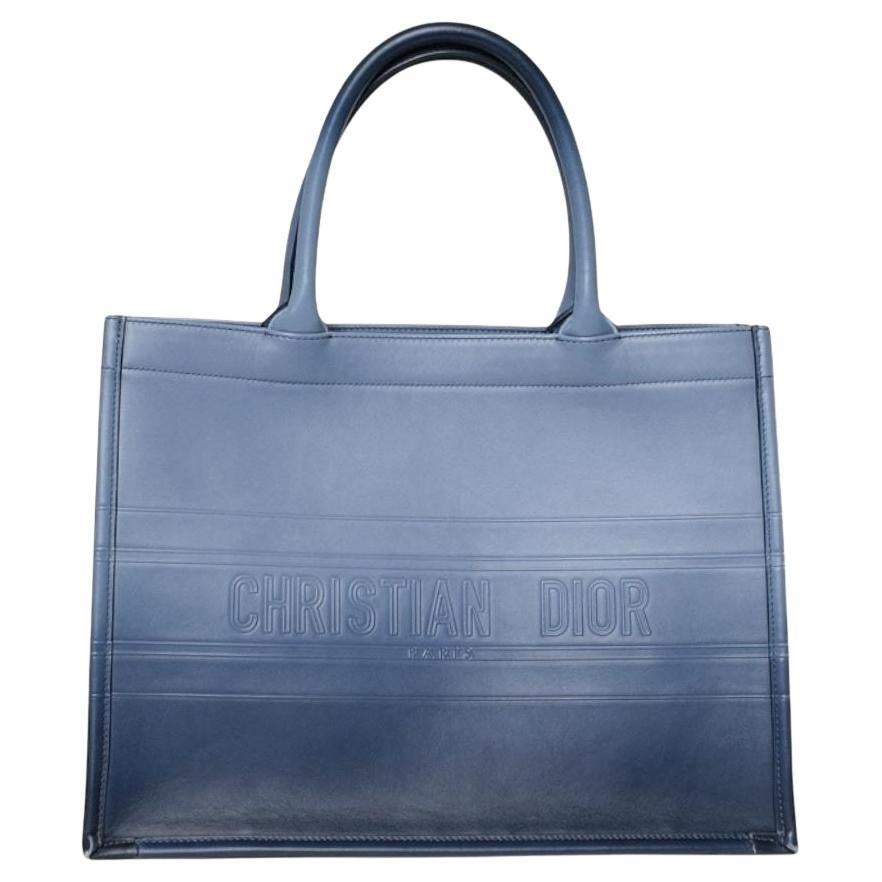 Dior Book Tote Medium Ombre Blue For Sale