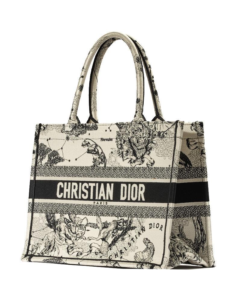 Gray Dior Book Tote Medium Zodiac Latte For Sale