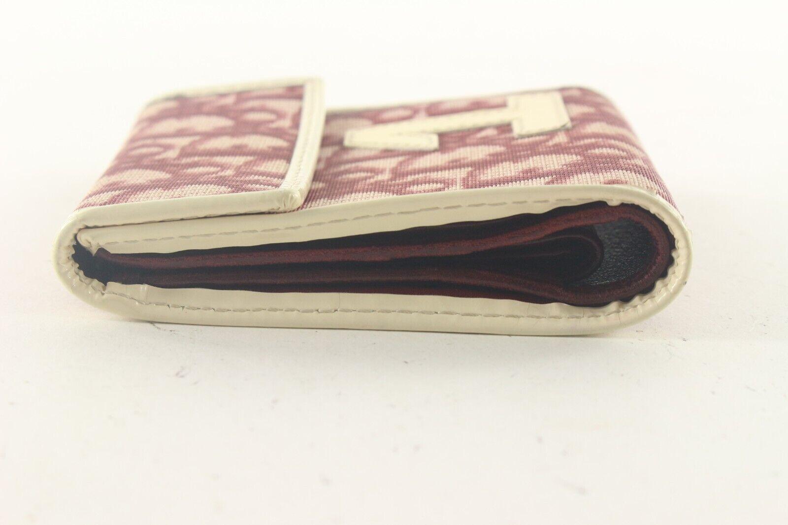 Brown Dior Bordeaux Compact Wallet 2DD87K For Sale