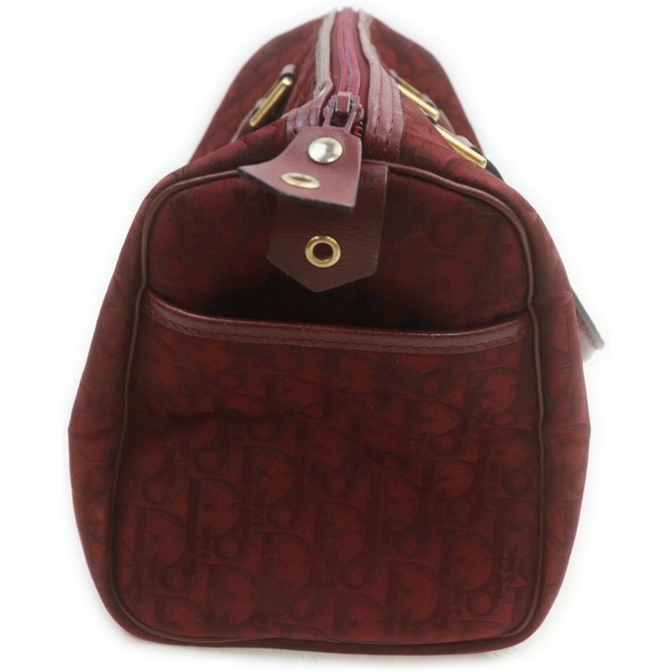 Dior Bordeaux Monogram Trotter Boston Bag 863155 For Sale 6