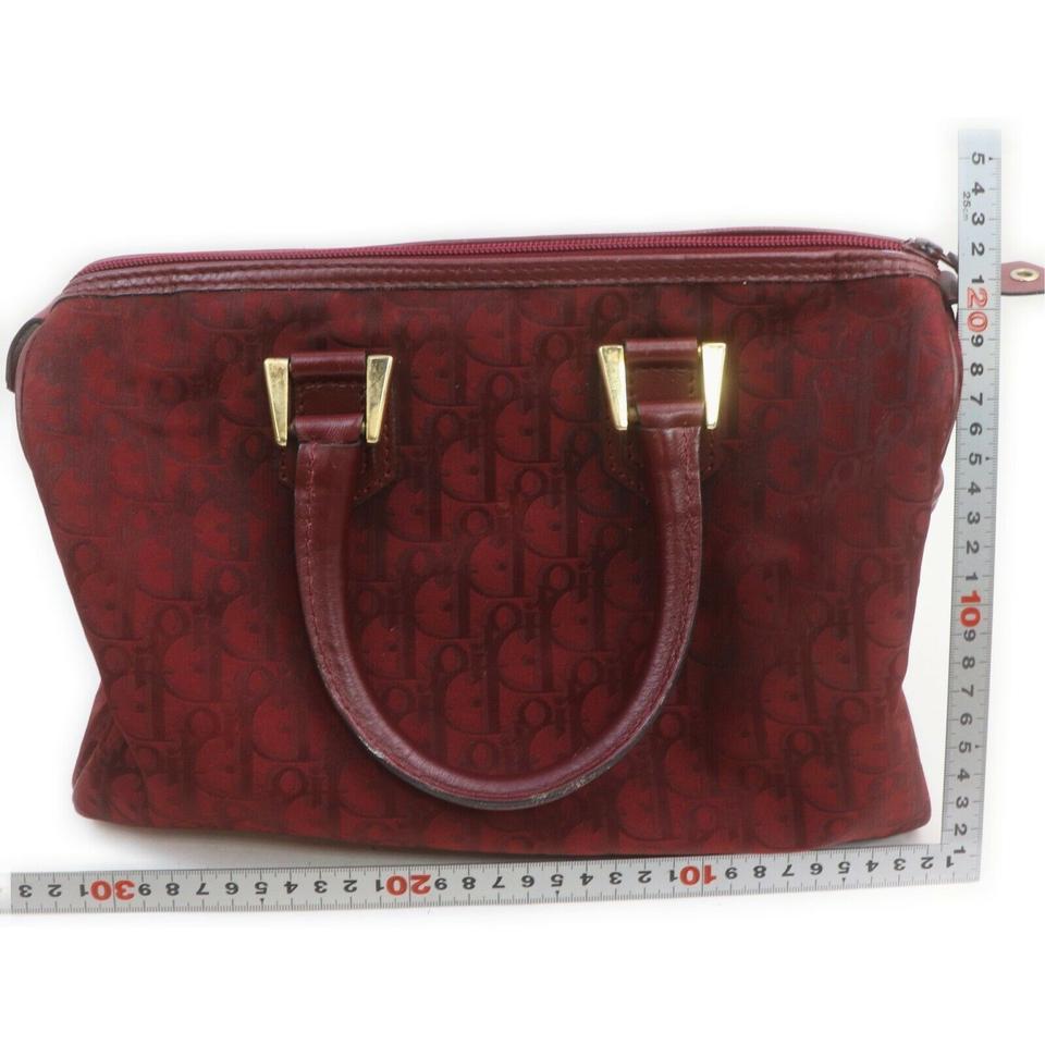 Dior Bordeaux Monogram Trotter Boston Bag 863155 For Sale 3