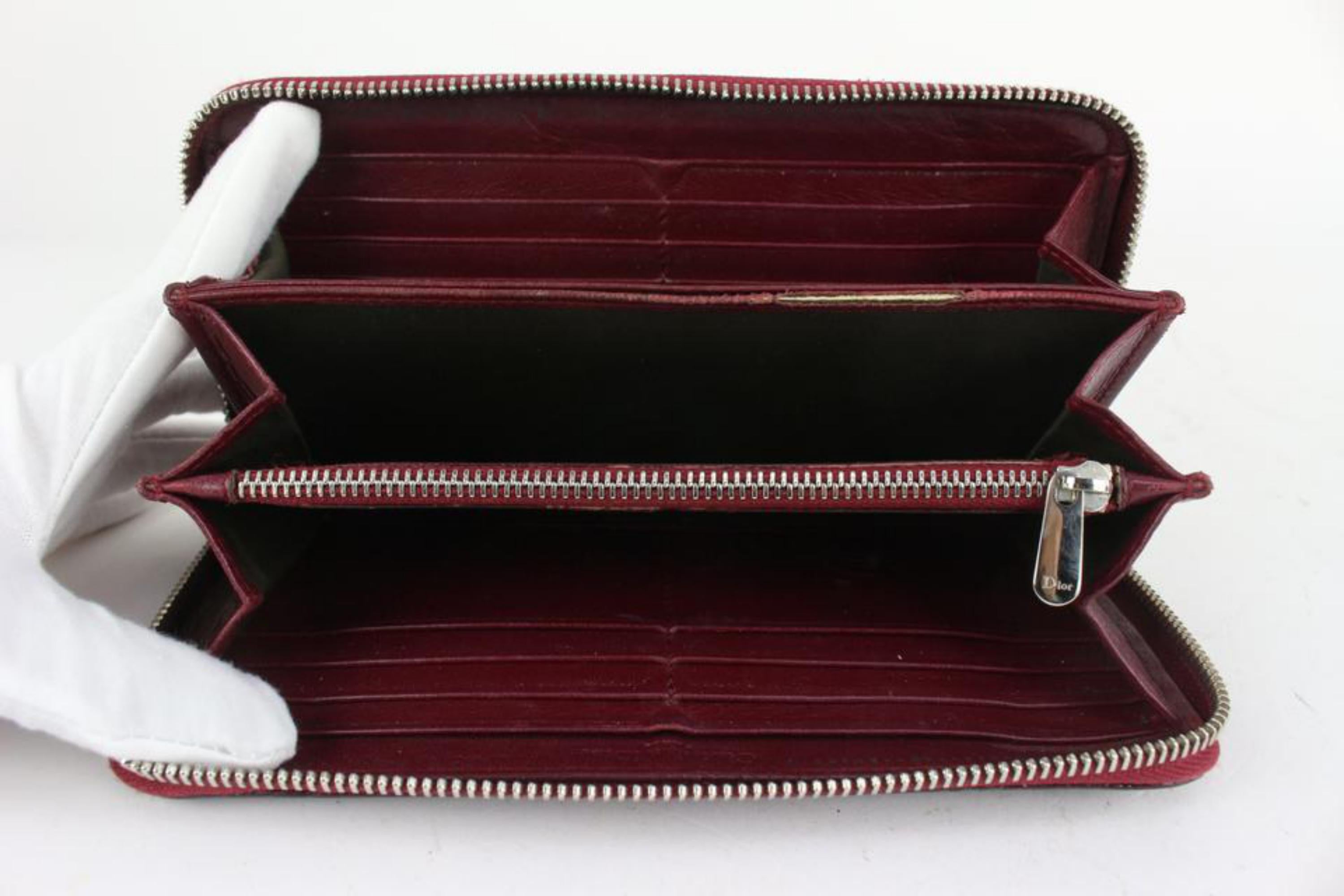 Dior Bordeaux Trotter Patent Long Zip Wallet Zippy 923da96 3