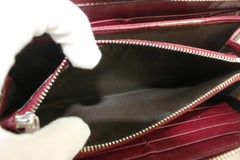 Dior Bordeaux Trotter Patent Long Zip Wallet Zippy 923da96