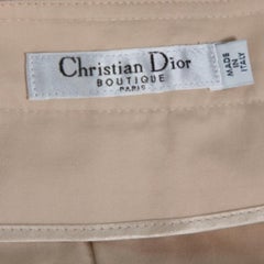 Dior Boutique Beige Cotton Cuffed Hem Pants S