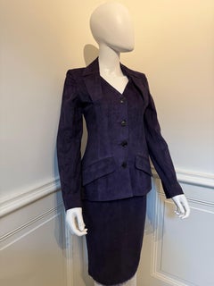 Dior Boutique by John Galliano circa 2005 iconic signature cut suede suit