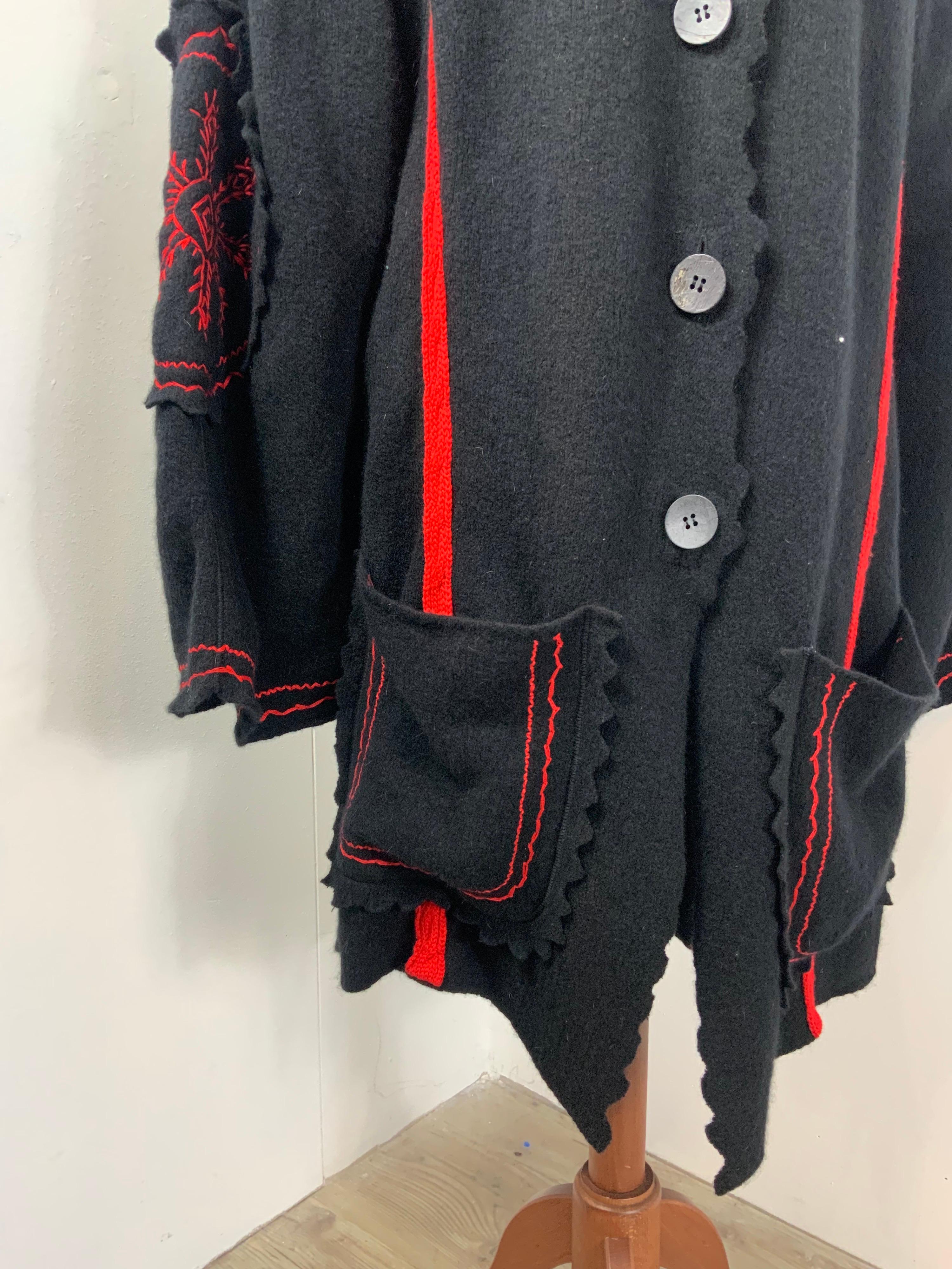 Black Dior Boutique Paris Angora Coat For Sale