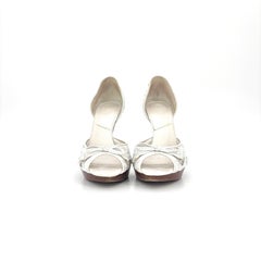 Dior Bow CD Charm D’Orsay Peep Toe High Heel Pumps Sandals 37