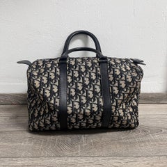 Dior Bowling Boston Bag Black Oblique Canvas