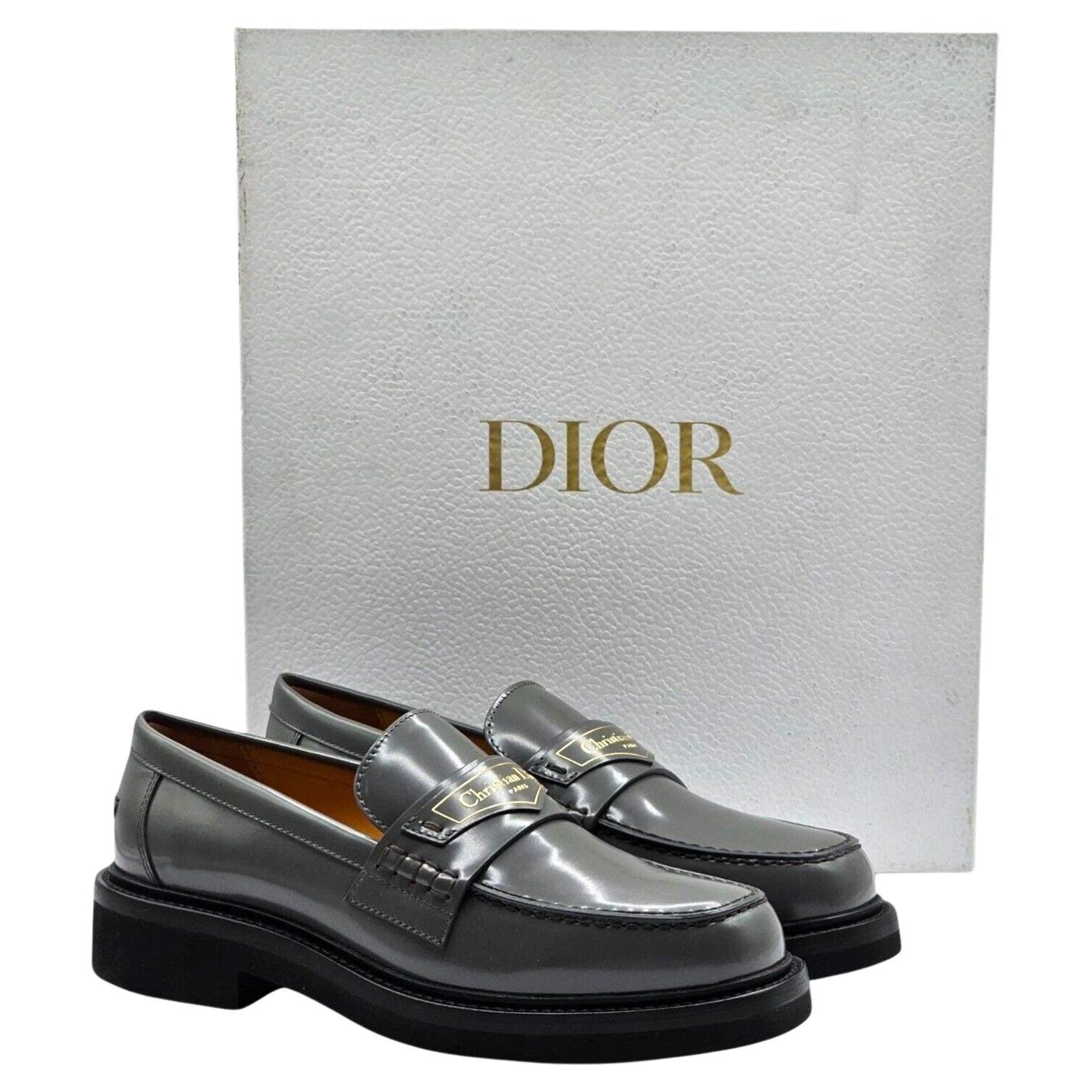Dior Boy Scarpe da donna in pelle di vitello grigio EU 36 US 6 - Nuovo in vendita