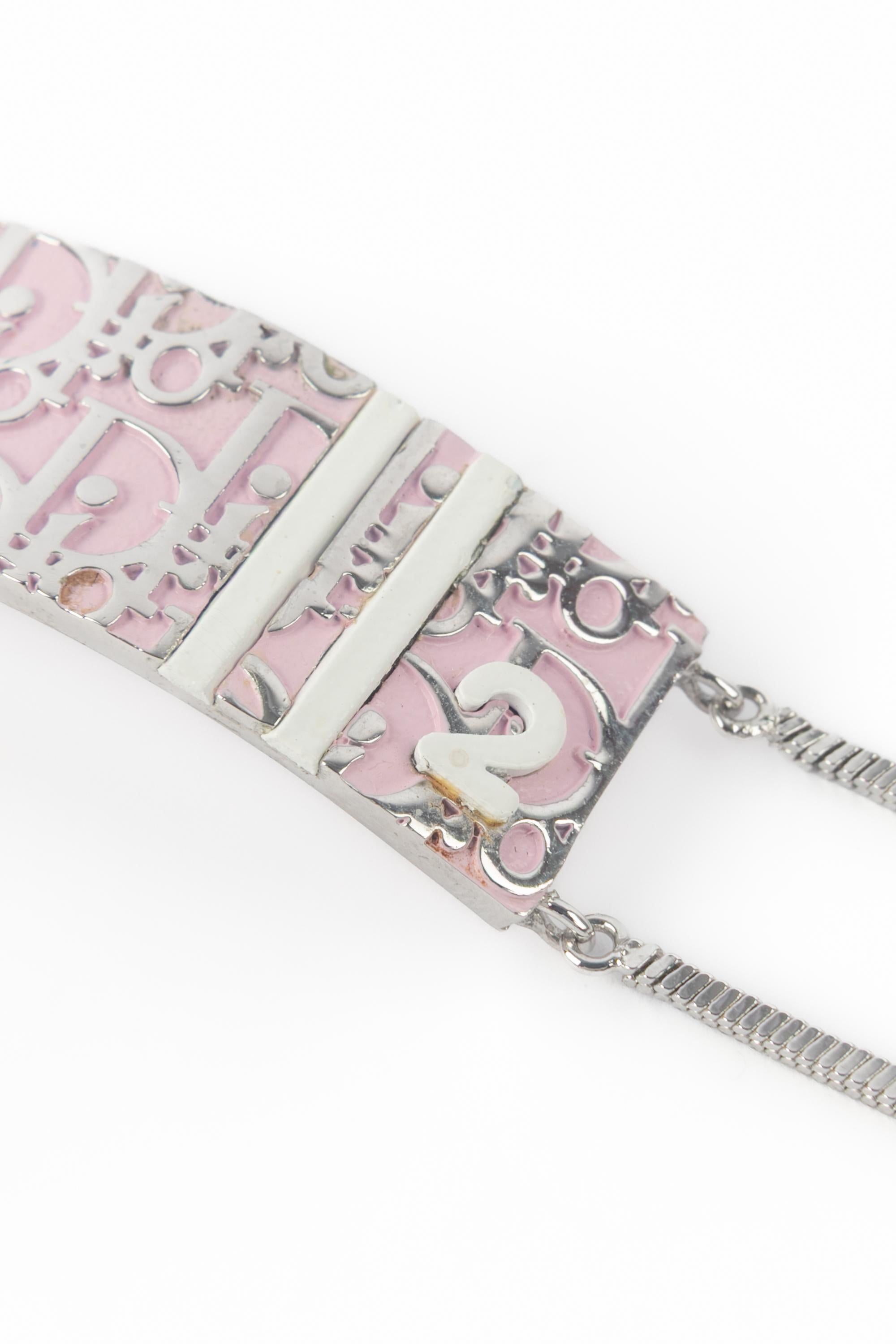 Pulsera Dior esmaltada en rosa en venta 3