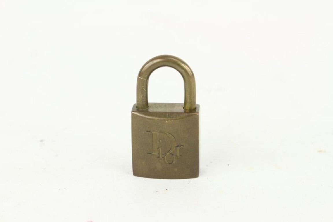 Dior Brass Logo Padlock and Key Cadena Bag Charm Set 920da34 6