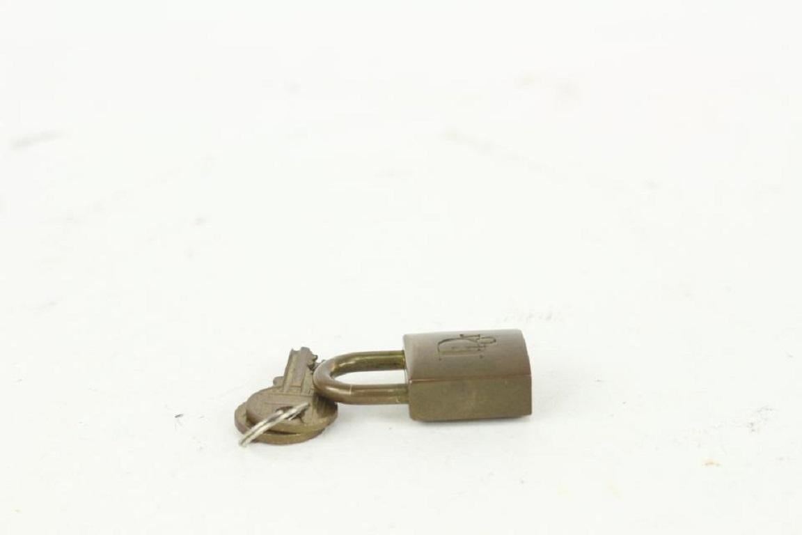 Dior Brass Logo Padlock and Key Cadena Bag Charm Set 920da34 For Sale 1