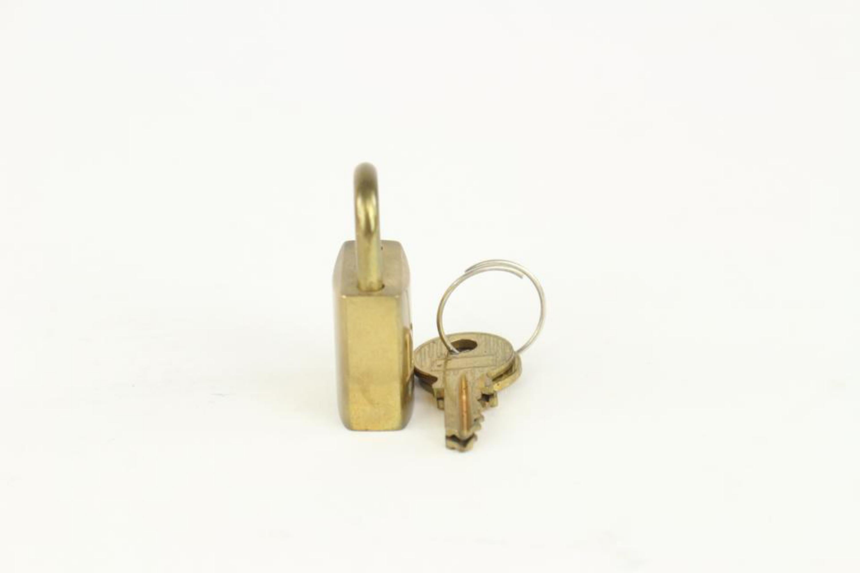 Dior Brass Logo Padlock and Key Lock Bag Charm Cadena 1DR1028 For Sale 1