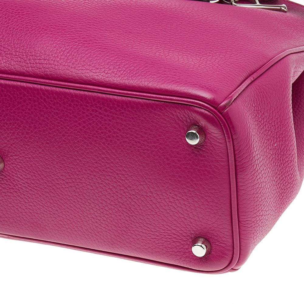 bright pink leather bag