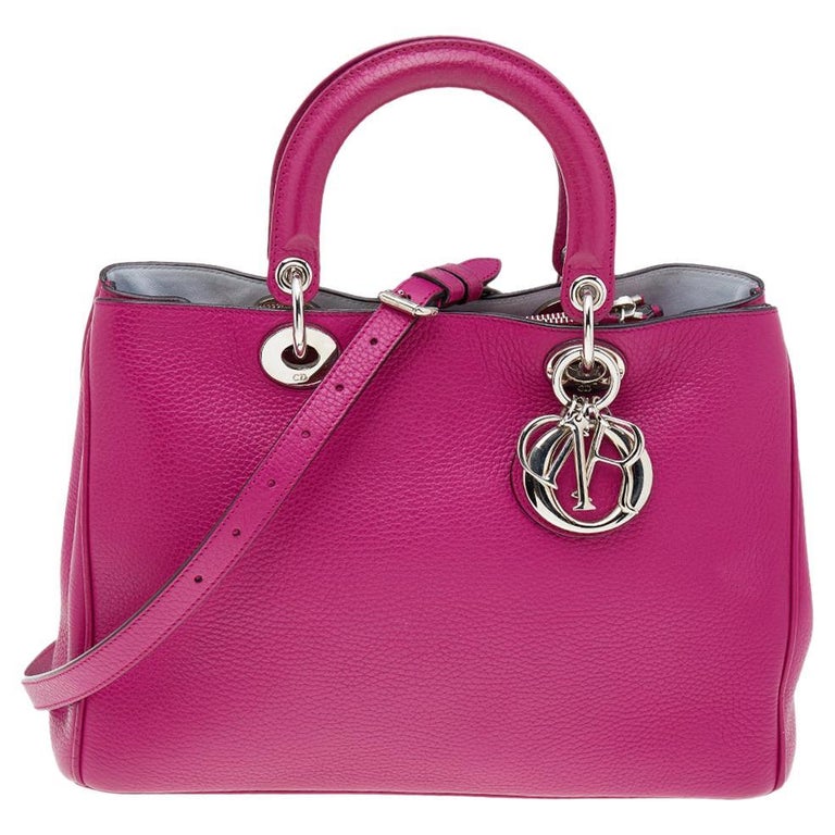 Dior Large Diorissimo Hot Pink Bag - Ann's Fabulous Closeouts