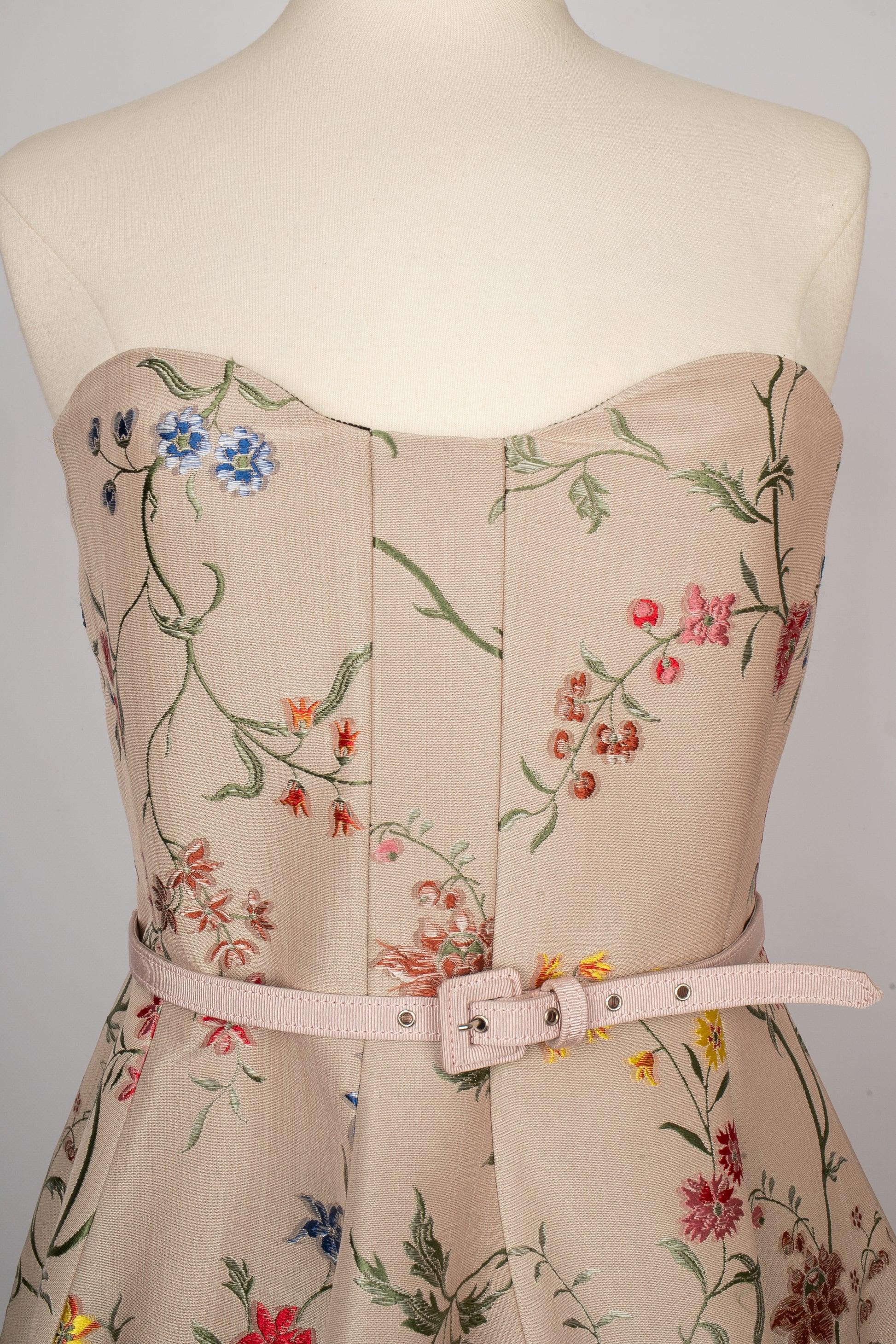 Dior Brocade Fabric Bustier Dress 2
