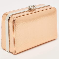 Dior Bronze Folie Lederrahmen-Clutch mit Rahmen